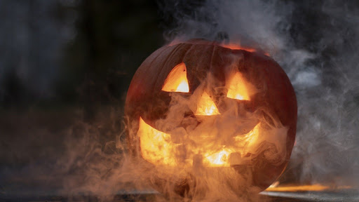 halloween grill treats pumpkin in the night
