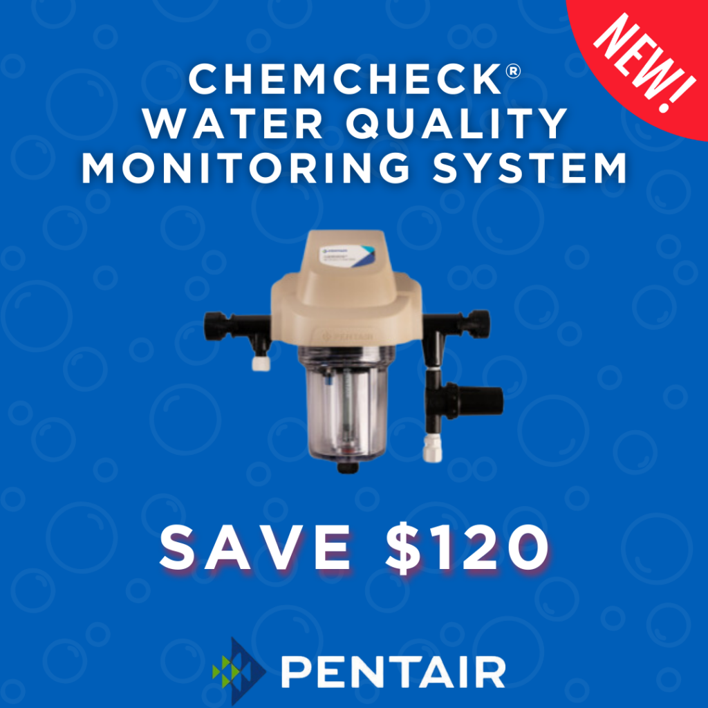 ChemCheck - Pentair at home water chemist! Bringing your water into Tredway to be tested is always a smart thing to do. However, to help you get through a week, you can install your own ChemCheck! Save big! MSRP: $625.95 Your Tredway Sale Price: $498.93 The ChemCheck will help: - Oxidation Reduction Potential measures your system's ability to keep your pool pristine - Monitoring and tracking of pH levels, sanitizer performance, and temperature - Detailed records of all pool water chemistry information - Real-time alerts via the Pentair Home app, so you can catch issues before they become a problem